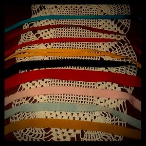 10 vintage multicolor grosgrain ribbons